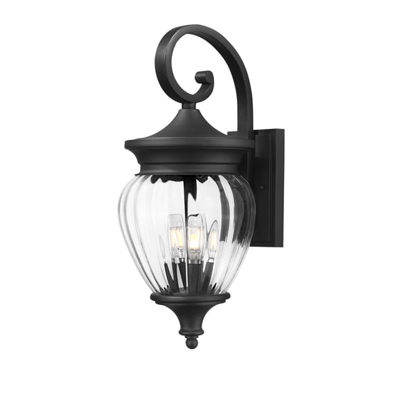 Z-Lite 5016M-BK Davina 3 Light 22" Tall Marine Grade Outdoor Wall Sconce - Black