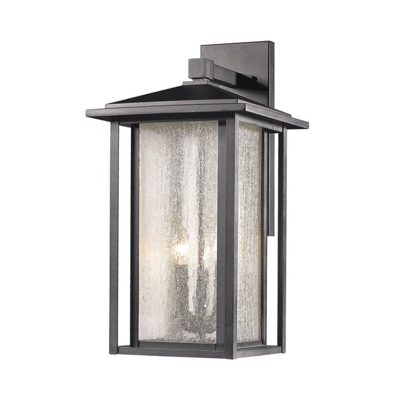 Z-Lite Aspen 3 Light Outdoor Wall Lighting in Clear and Black