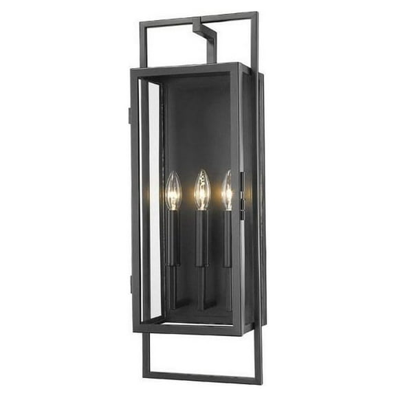 Z-Lite 3 Light Outdoor Wall Sconce in Black