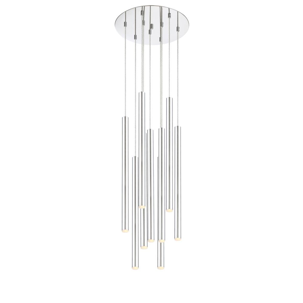 Glacier Modern Gold 12.5" Drum Pendant with Textured Glass Panels