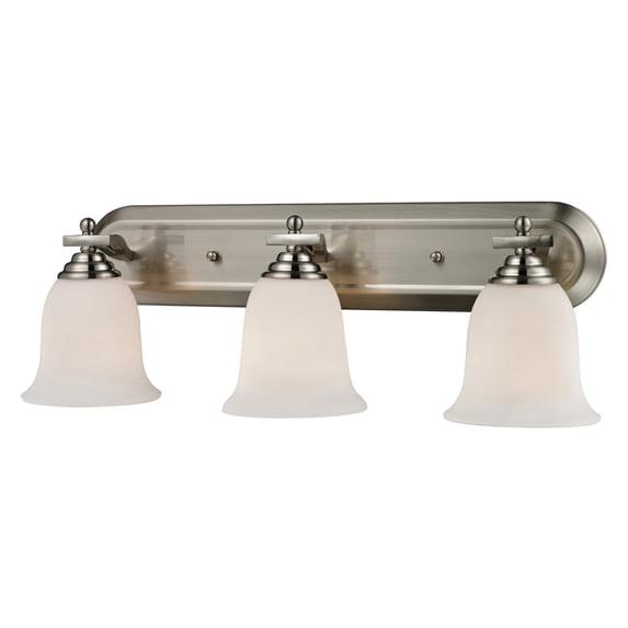 Z-Lite 704-3V-BN Lagoon 3 Light Vanity in Brushed Nickel with Matte Opal Shade,