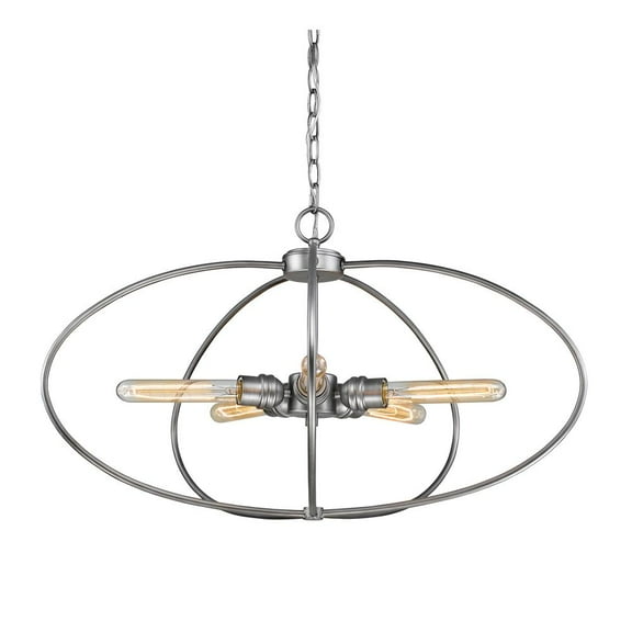 Z-Lite 3000P Persis 5 Light 28" Wide Chandelier - Silver