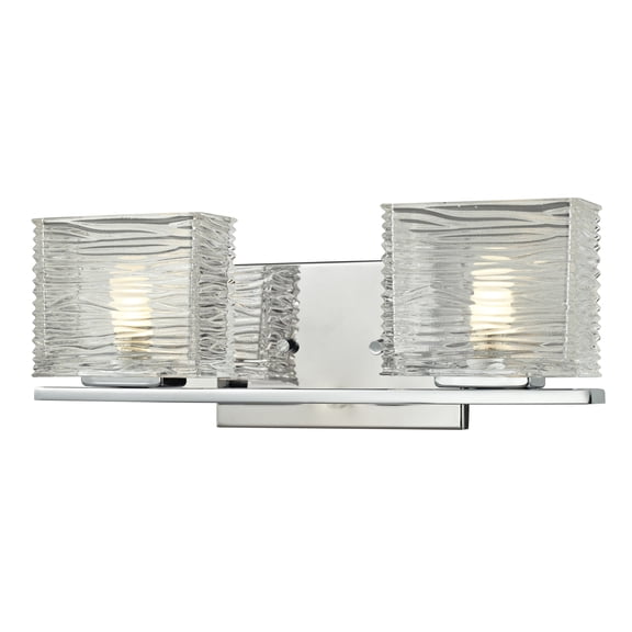 3025-2V-LED-Z-Lite-Jaol - 15.25 Inch 8W 2 LED Bath Vanity-Chrome Finish-Clear Glass Color
