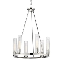 6 Light Chandelier In Modern Style-36 Inches Tall And 26 Inches Wide     -Traditional Installation Z-Lite 3031-6Pn