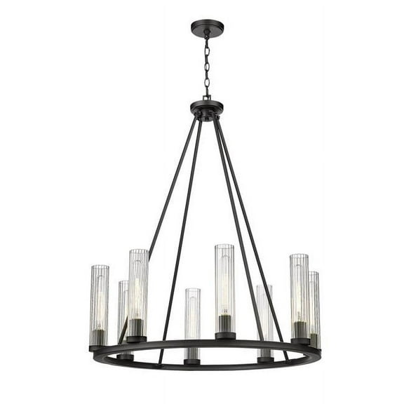 8 Light Chandelier In Transitional Style-40 Inches Tall And 33 Inches Wide-Bronze Finish    -Traditional Installation Z-Lite 3031-8Brz