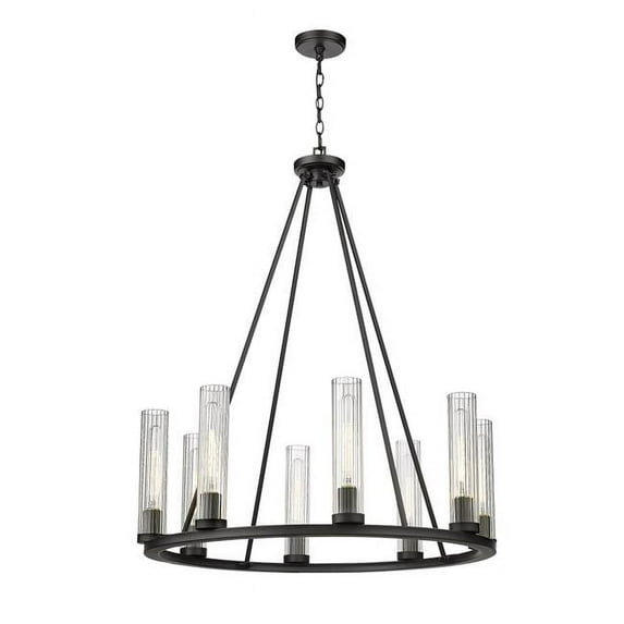 8 Light Chandelier In Transitional Style-40 Inches Tall And 33 Inches Wide-Bronze Finish -Traditional Installation Z-Lite 3031-8Brz