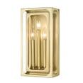 thumbnail image 1 of 3 Light Wall Sconce-16 Inches Tall And 8 Inches Wide-Rubbed Brass  Finish Z-Lite 3038-3S-Rb, 1 of 2