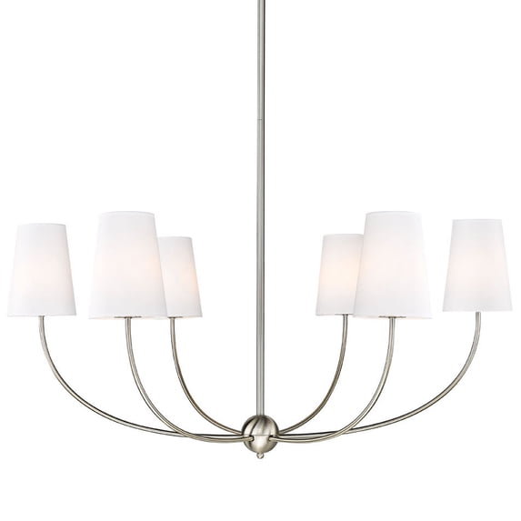 3040-42BN-Z-Lite-Shannon - 6 Light Chandelier In Traditional Style-19.25 Inches Tall and 42 Inches Wide-Brushed Nickel Finish