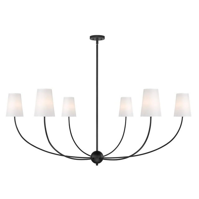 Z-Lite 3040-62 Shannon 6 Light 62" Wide Chandelier - Black
