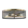 thumbnail image 1 of 2 Light Flush Mount In Industrial Style 12.13 Inches Wide By 6 Inches High-Bronze Finish-Bronze Shade Color Z-Lite 331F12-Brz, 1 of 2
