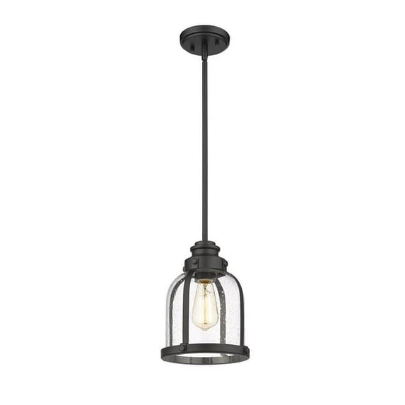 Z Lite 337MP-MB One Light Mini Pendant, Matte Black