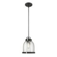 thumbnail image 1 of Z Lite 337MP-MBPlusCH 11.5 x 8.62 x 8.62 in. Single Light Mini Pendant, Matte Black & Chrome, 1 of 7