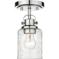thumbnail image 1 of Z-Lite 340F1-CH Kinsley Flush Mount, 1-Light 60 Watts, Chrome, 1 of 17