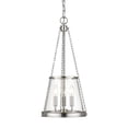 thumbnail image 1 of 341P12-PN-Z-Lite-Prescott - 3 Light Pendant In Industrial Style-25 Inches Tall and 12 Inches Wide-Polished Nickel Finish    -Traditional Installation, 1 of 7