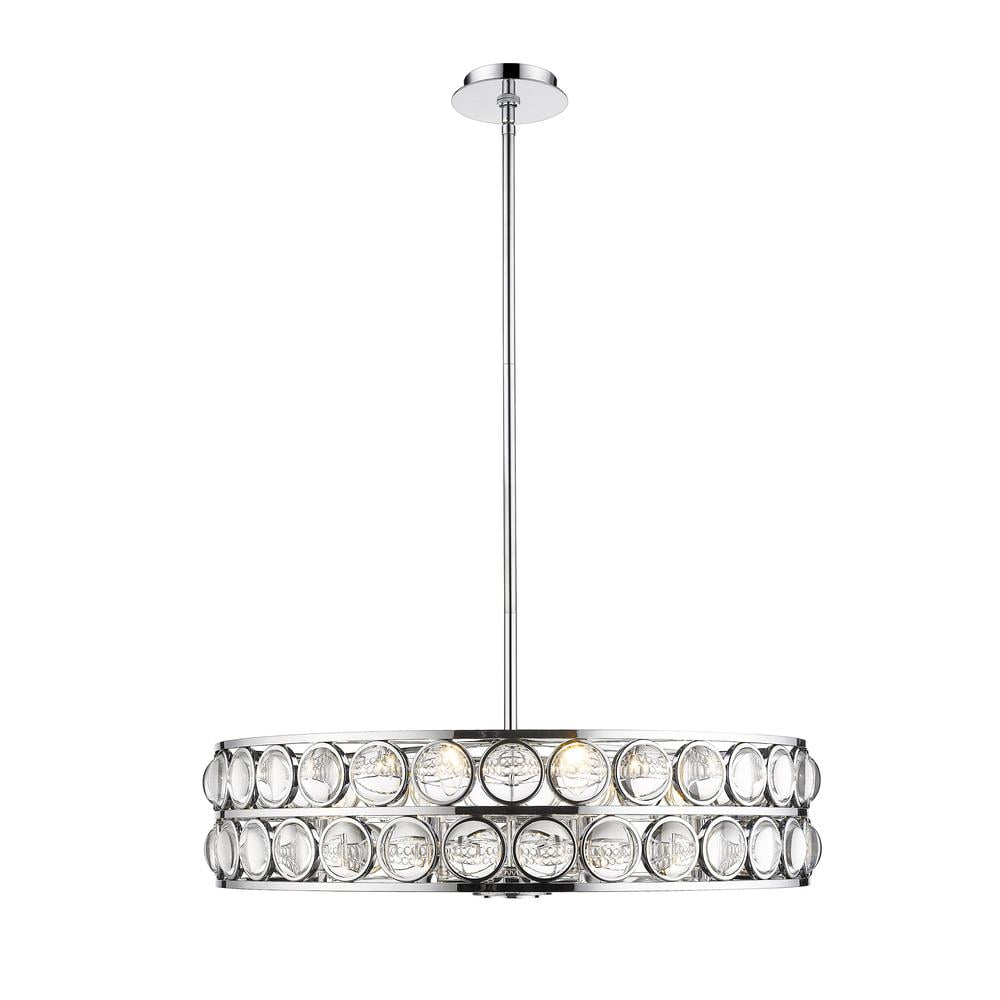 Viviana Contemporary 7-Light Linear Chandelier in Rubbed Brass