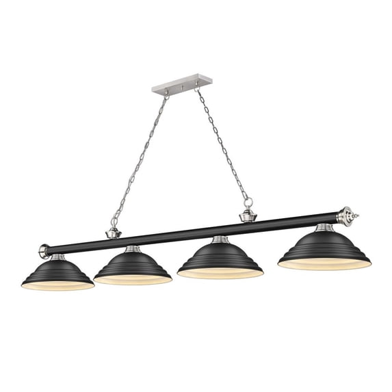 2306-4MB-BN-SMB-Z-Lite-Cordon - 4 Light Billiard In Traditional and Classical Style-13.75 Inches Tall and 14 Inches Wide