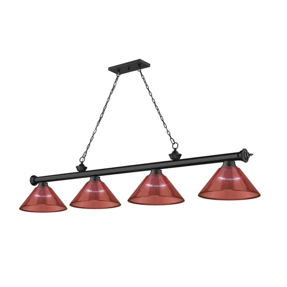 2306-4MB-PRD-Z-Lite-Cordon - 4 Light Billiard In Traditional and Classical Style-14.5 Inches Tall and 14 Inches Wide