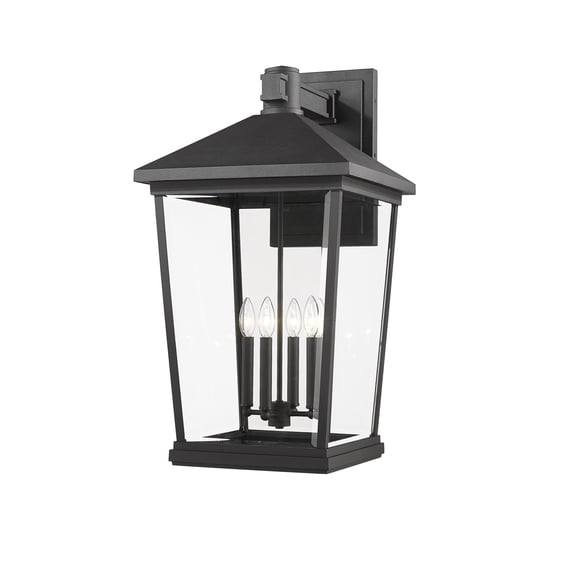 568XXL-BK-Z-Lite-Beacon - 4 Light Outdoor Wall Mount-30.25 Inches Tall and 16 Inches Wide