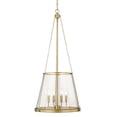 thumbnail image 1 of 341P18-RB-Z-Lite-Prescott - 4 Light Pendant In Industrial Style-39.25 Inches Tall and 18 Inches Wide-Rubbed Brass  Finish    -Traditional Installation, 1 of 7