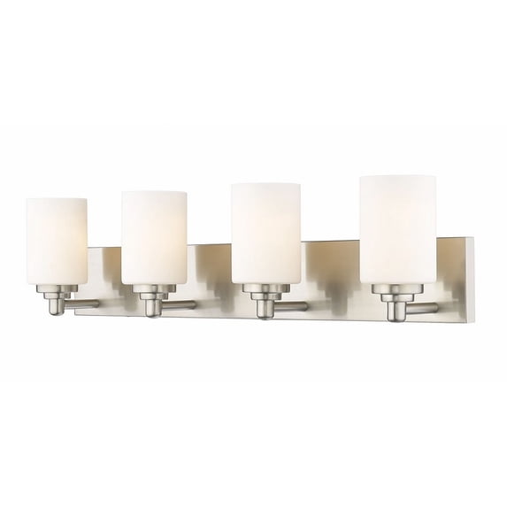 485-4V-BN-Z-Lite-Soledad - 4 Light Bath Vanity-7.5 Inches Tall and 31.5 Inches Wide-Brushed Nickel Finish