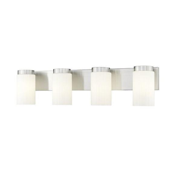 Z-Lite Burk 4 Light Vanity, Brushed Nickel