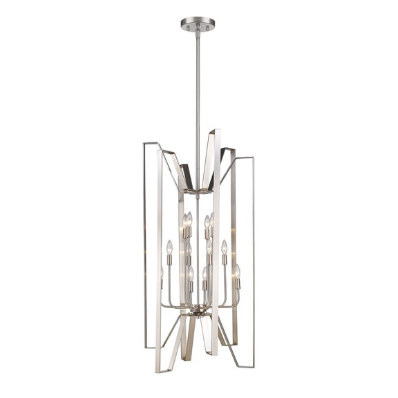 4000-12BN-Z-Lite-Marsala - 12 Light Pendant in Fusion Style - 22 Inches Wide by 45 Inches High-Brushed Nickel Finish