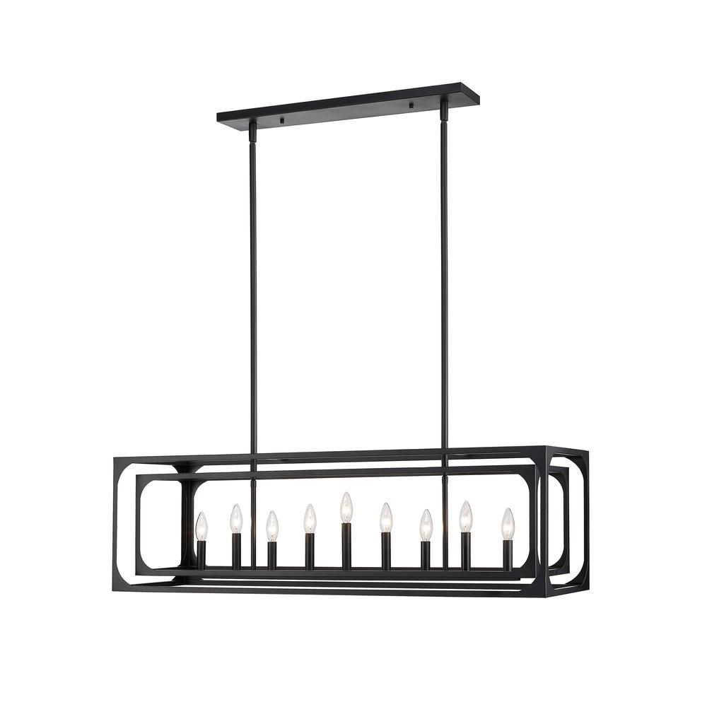 6 Light Chandelier-Matte Black Finish -Traditional Installation Z-Lite ...