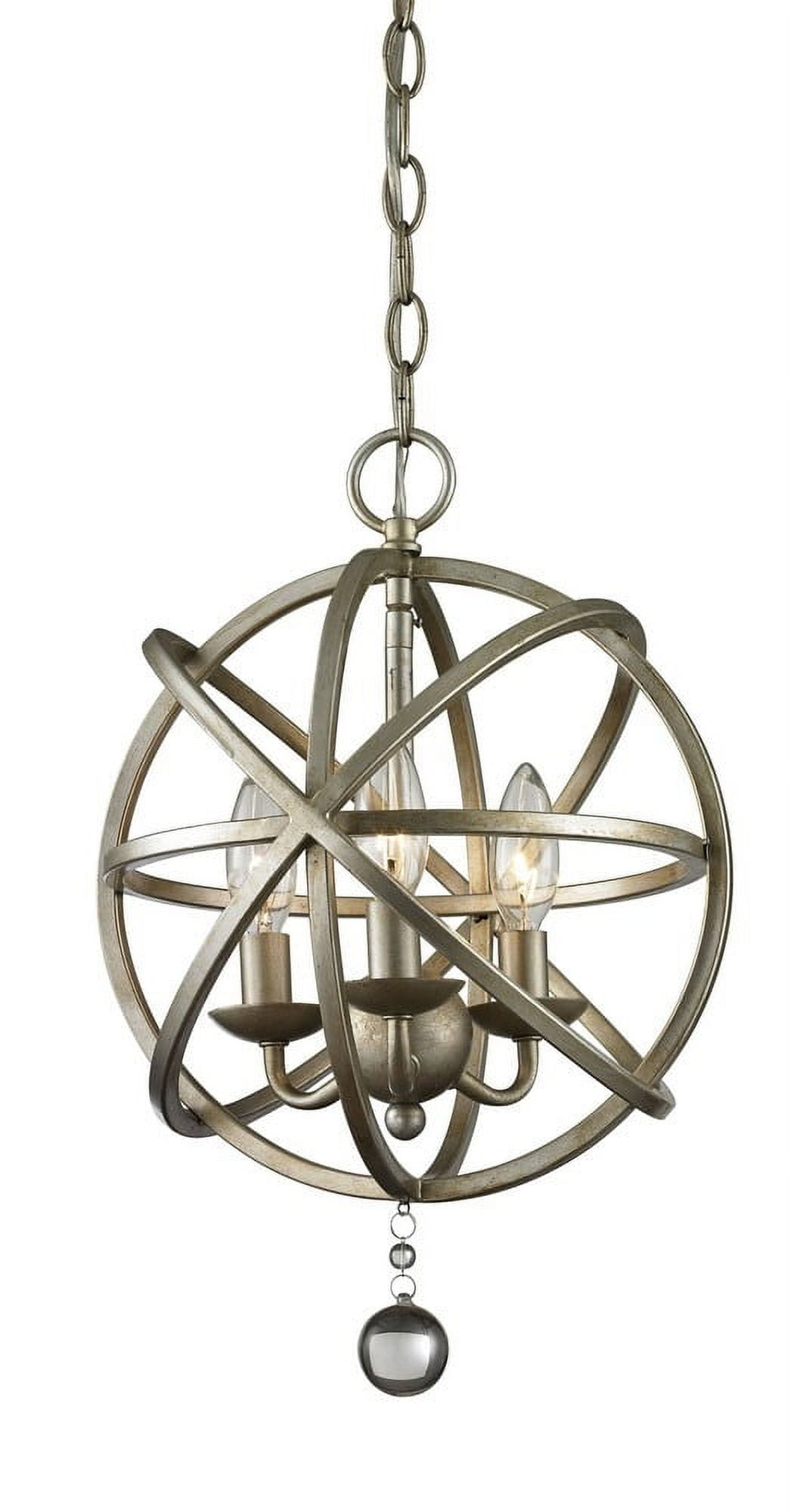 Acadia 17" Silver Crystal Mini Chandelier