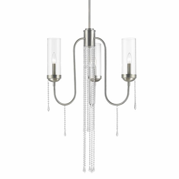 Z-Lite Siena 3 Light Chandelier in Brushed Nickel