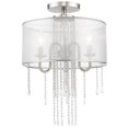 thumbnail image 1 of Z-Lite 433SF-BN 3 Light Semi Flush Mount Semi Clear, 1 of 2