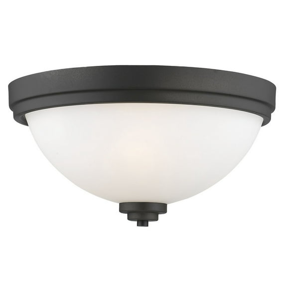 3 Light Flush Mount In Traditional Style 15 Inches Wide By 8 Inches High-Bronze Finish Z-Lite 443F3-Brz