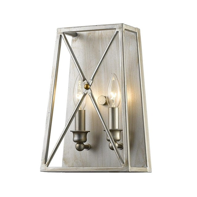 Z-Lite 447Mp Trestle 8" Wide Cage Mini Pendant - Matte Black / Olde Brass