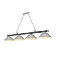 thumbnail image 1 of 4 Light Flush Mount In Transitional Style 15 Inches Wide By 10.5 Inches High-Chrome/Matte Black Finish Z-Lite 457F-Ch-Mb, 1 of 4