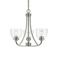 thumbnail image 1 of Z Lite 460-3-BN Ashton 3 Light Chandelier with Clear Glass, Brushed Nickel - 19.75 x 20.5 x 20.5 in., 1 of 4