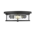 thumbnail image 1 of Z Lite 462F14-BRZ 5 x 13.75 in. Savannah 2 Light Flush Mount, Bronze, 1 of 2