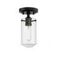thumbnail image 1 of 1 Light Flush Mount In Transitional Style 5 Inches Wide By 10.5 Inches High-Matte Black Finish Z-Lite 471F1-Mb, 1 of 4