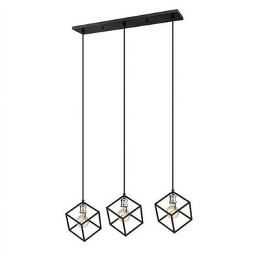 3 Light Island/Billiard In Electric Style 10 Inches Wide By 11 Inches High-Matte Black/Brushed Nickel Finish Z-Lite 478-3L-Mb-Bn