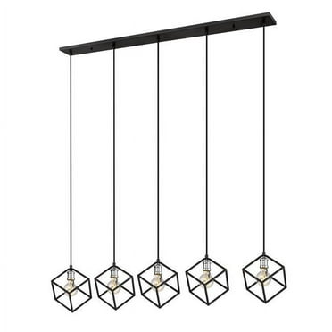 5 Light Island/Billiard In Electric Style 10 Inches Wide By 11 Inches High-Matte Black/Brushed Nickel Finish Z-Lite 478-5L-Mb-Bn