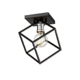 thumbnail image 1 of 1 Light Flush Mount In Electric Style 10 Inches Wide By 11 Inches High-Matte Black/Brushed Nickel Finish Z-Lite 478F-Mb-Bn, 1 of 4