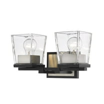Z Lite 480-1S-MB-CH 6 in. Kube 1 Light Matte Black & Chrome Wall Sconce