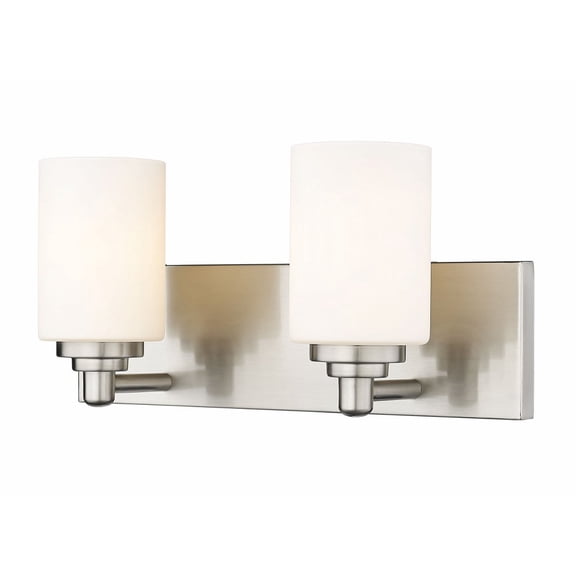 2 Light Bath Vanity-7.5 Inches Tall And 16.25 Inches Wide-Brushed Nickel Finish Z-Lite 485-2V-Bn