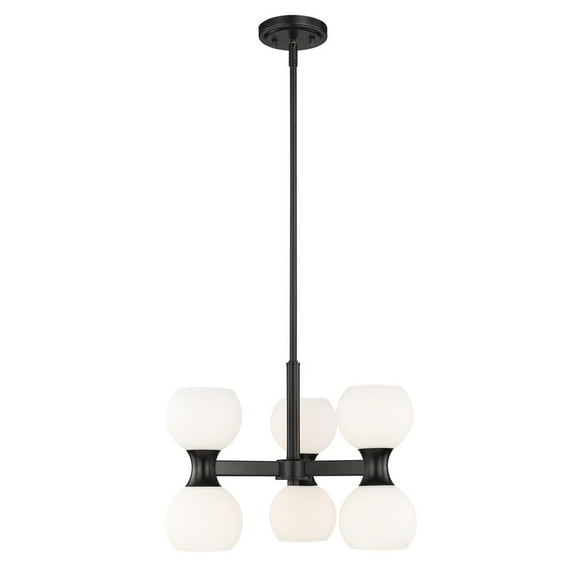 Z-Lite 494-6 Artemis 6 Light 18" Wide Chandelier - Black