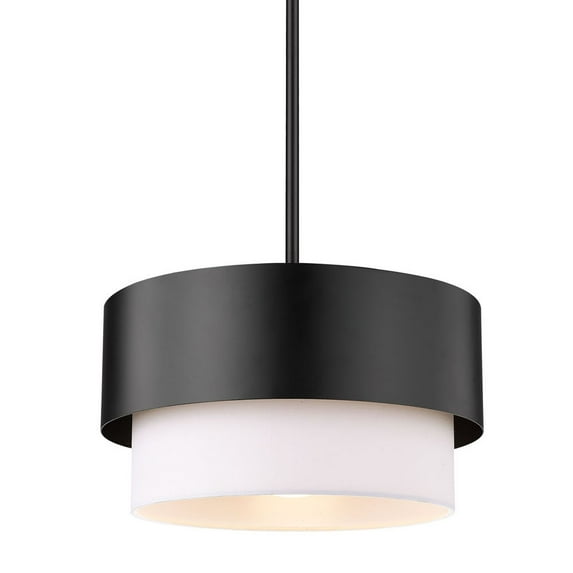 495P12-MB-Z-Lite-Counterpoint - 1 Light Pendant In Modern Style-7.25 Inches Tall and 12 Inches Wide-Matte Black Finish
