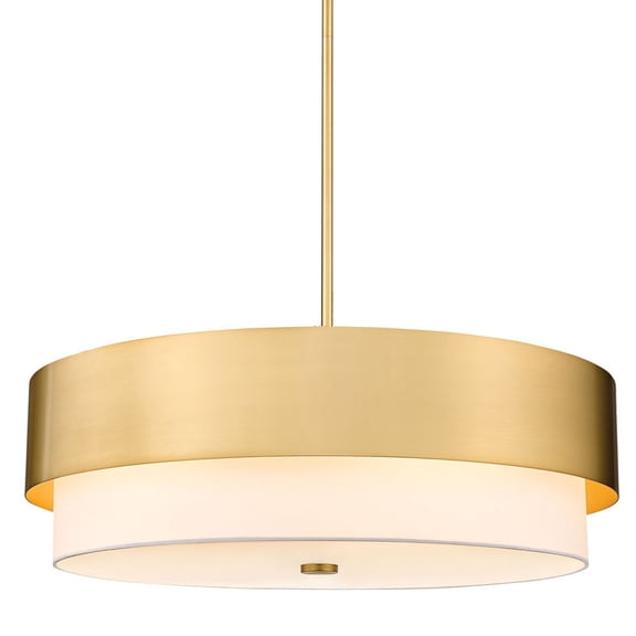 495P32-MGLD-Z-Lite-Counterpoint - 6 Light Pendant In Modern Style-40.5 Inches Tall and 31.5 Inches Wide-Modern Gold Finish