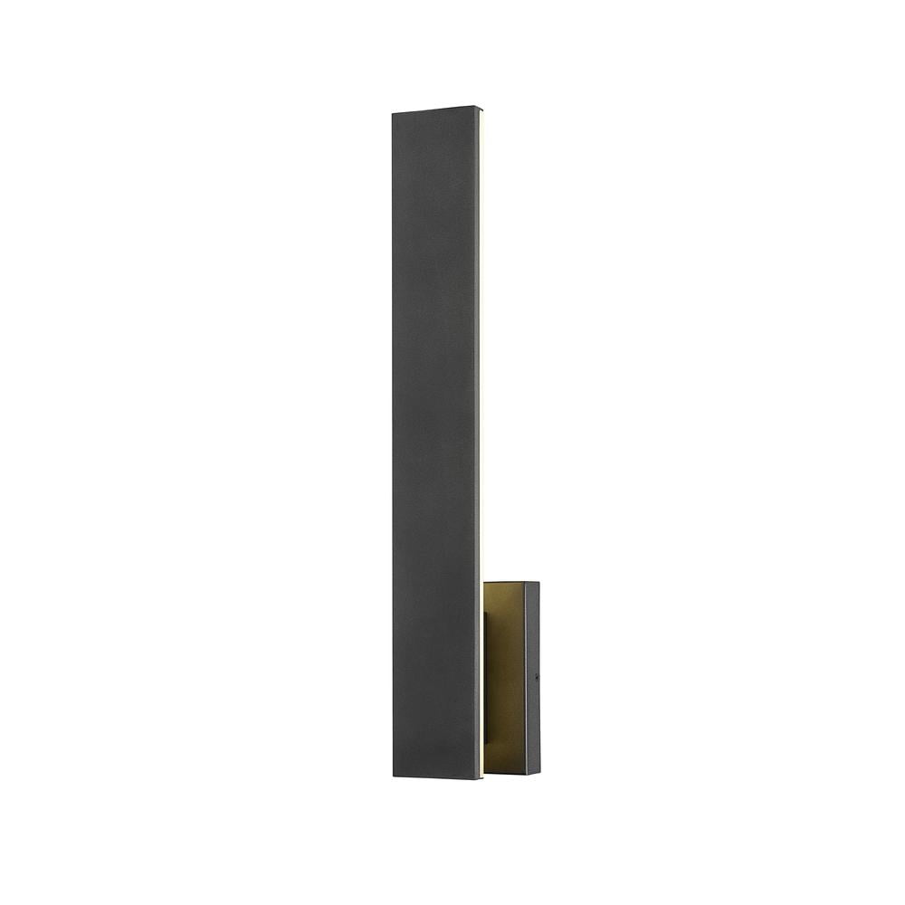 Black and White 24" Dimmable Outdoor Wall Sconce