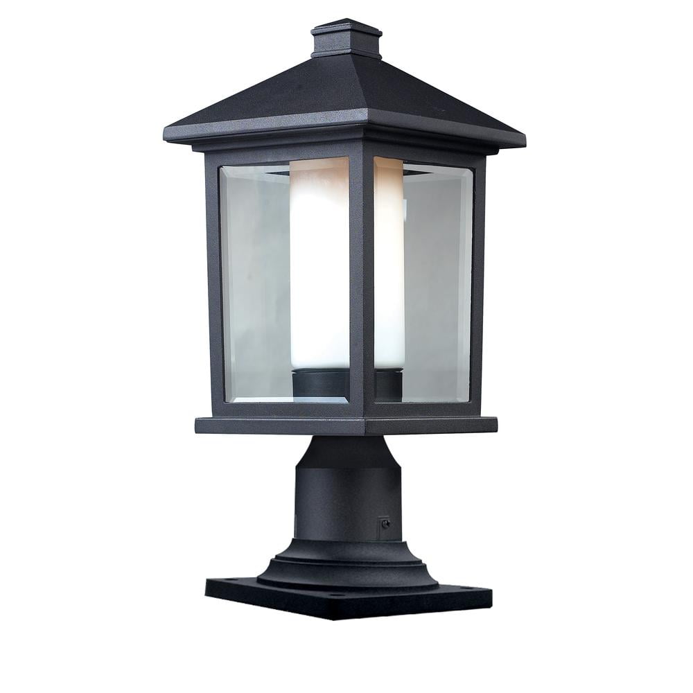 8W 1 Led Outdoor Post Mount Light In Modern Style-21.75 Inches Tall And 7.25 Inches Wide Z-Lite 517Phm-Bk-Led