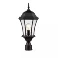 thumbnail interactive-video image 1 of Z-Lite Outdoor Post Light - Black Metal With Matte Opal Glass Abbey Collection 1 of 11