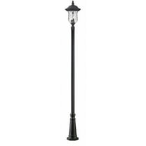 3 Light Outdoor Post Mount Lantern In Gothic Style 12.38 Inches Wide By 118.25 Inches High Z-Lite 533Phb-519P-Bk