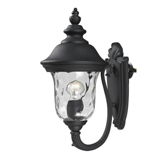 1 Light Outdoor Wall Mount In Gothic Style 8 Inches Wide By 15.75 Inches High Z-Lite 533S-Bk