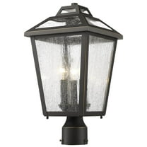 Z-Lite 549PHM-536P-BK Abbey 1 Light Medium Outdoor Post Light in Black,